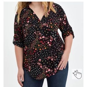 TORRID - Harper pullover floral blouse 2X